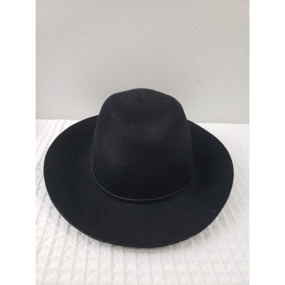 Women’s Cowgirl Felted Hat Black 100% Wool Whimsygoth One Size